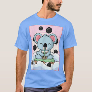 Camiseta Kawaii Koala Bear Bubble Boba Tea de leche japonés