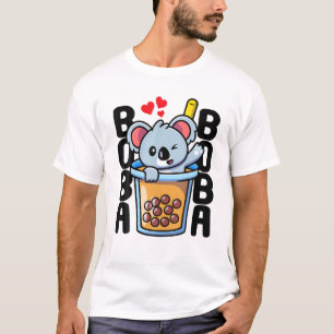 Camiseta Kawaii Koala Bear Bubble Tea Cup Drink Koala ama