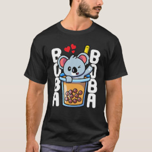 Camiseta Kawaii Koala Bear Bubble Tea Cup Drink Koala ama