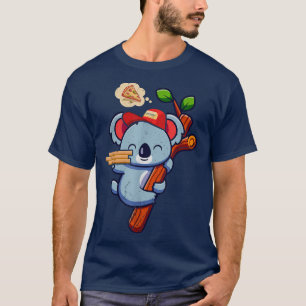 Camiseta Kawaii Koala Cute Entrega De Pizza Animal Graciosa