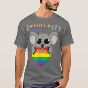 Camiseta Kawaii Koala llevó el orgullo gay arcoiris LGBTQ L