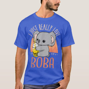 Camiseta Kawaii Koala Me encanta el té de burbuja de Boba