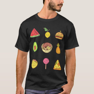 Camiseta Kawaii linda colección de fruta, amante de kawaii