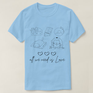 Camiseta kawaii lindo amor