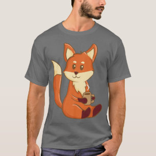 Camiseta Kawaii lindo AnimeFo para beber caféEstético Japón