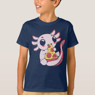 Camiseta Kawaii lindo axolotl PIZZALOTL niños amantes de la