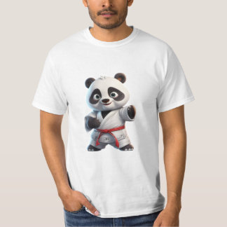 Camiseta kawaii lindo fresco karate panda