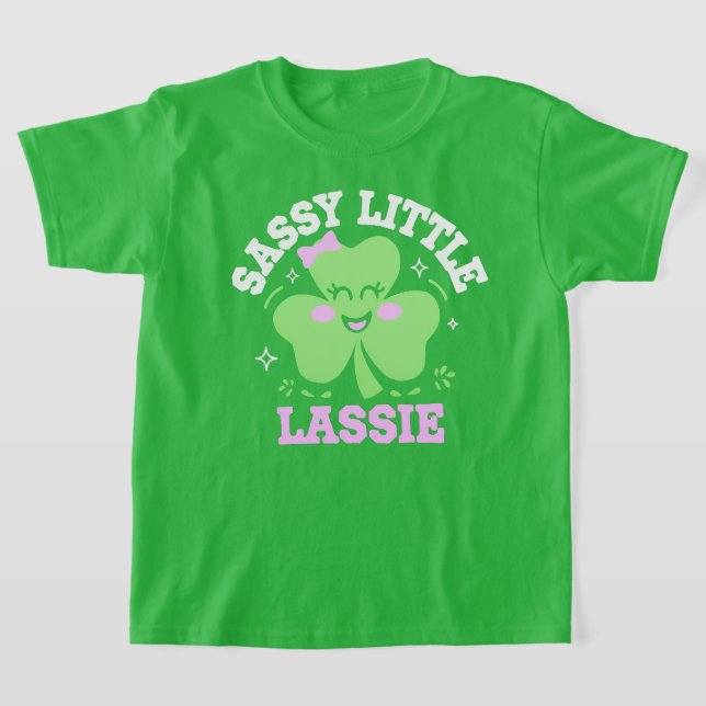 Camiseta Kawaii Lucky Clover Sassy Irish Lass St. Patrick (Distribución)