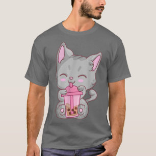 Camiseta Kawaii Maneki Neko Chicas mujeres, Anime Boba Bub