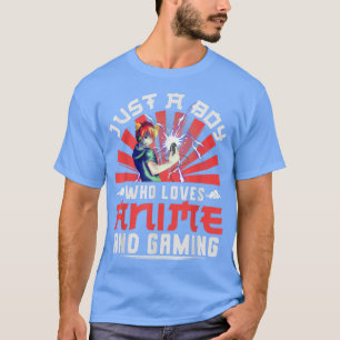 Camiseta Kawaii Manga Gamer japonés Otaku Japón Boys Gamin