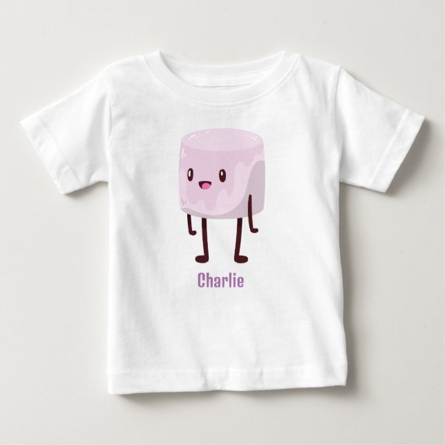 Camiseta Kawaii Marshmallow personalizada (Anverso)