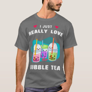 Camiseta Kawaii Me Encanta El Té De Burbujas Funny Boba Tea