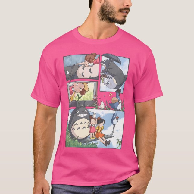 Camiseta Kawaii Monstruo de Arte Cuto Go -Ghiblis- Ahuyendo (Anverso)
