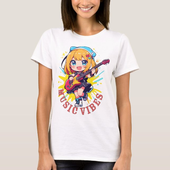 Camiseta Kawaii Music Lover (Anverso)