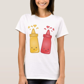 Camiseta Kawaii Mustard y Ketchup Love