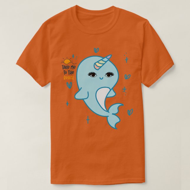 Camiseta Kawaii Narwhal Cute Design (Diseño del anverso)