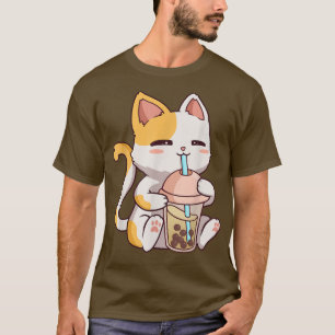 Camiseta Kawaii Neko Anime Cute Cat Bob