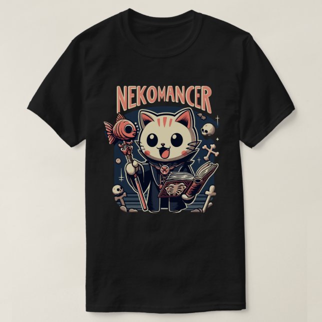 Camiseta Kawaii Nekomancer (Diseño del anverso)
