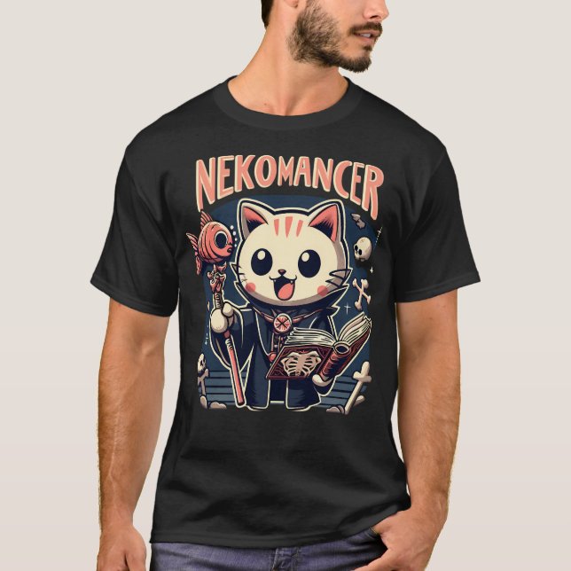 Camiseta Kawaii Nekomancer (Anverso)