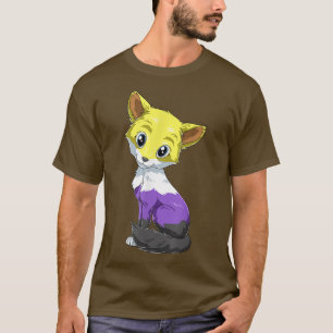 Camiseta Kawaii Nonbinario y Genderqueer Fox T-Shirt
