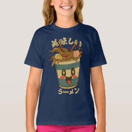 Camiseta Kawaii Oishii Ramen – Taza de fideos japoneses lin