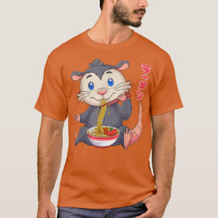 Camiseta Kawaii Opossum Ramen Noodles Japoneses Anime