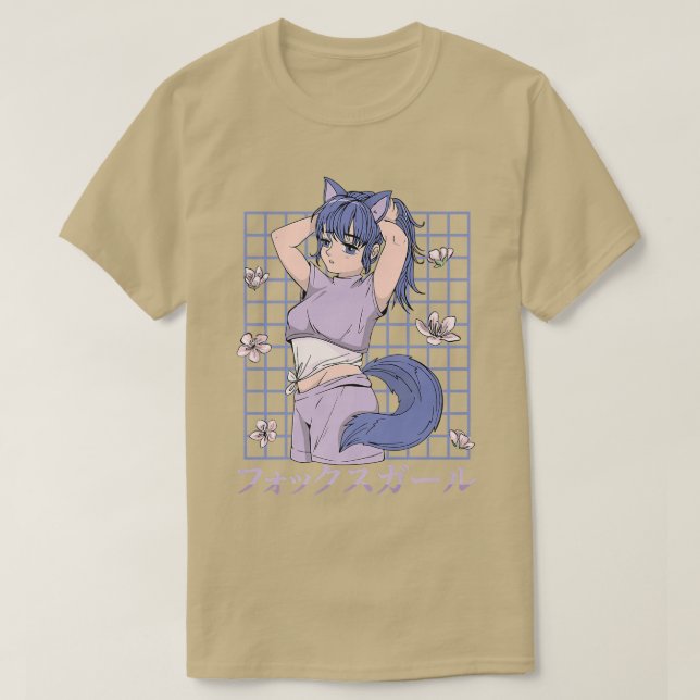 Camiseta Kawaii Otaku AnimeFo GirlJapaneseCherry Blossoms P (Diseño del anverso)