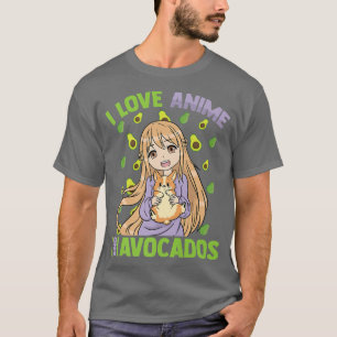 Camiseta Kawaii Otaku Girl Amo Anime Y Aguacates Cute Man