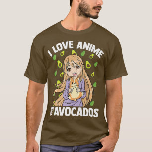 Camiseta Kawaii Otaku Girl Amo Anime Y Aguacates Cute Man