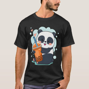 Camiseta Kawaii Panda Anime Boba Bebe Burbuja Tapioca