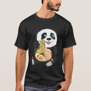 Camiseta Kawaii Panda Anime Noodles Japoneses Panda Comen R