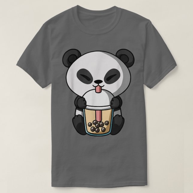Camiseta Kawaii Panda Bear Boba Leche Té Bubble Tea Anime (Diseño del anverso)