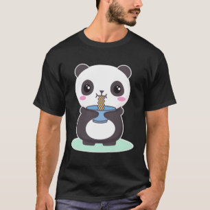 Camiseta Kawaii Panda Bear Ra Noodles Sweet Japan Anime