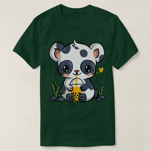 Camiseta Kawaii Panda Boba Bbble Tea Drinker Anime Gift Gi (Diseño del anverso)