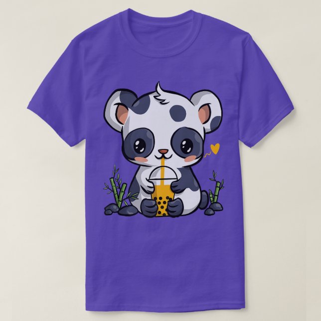 Camiseta Kawaii Panda Boba Bbble Tea Drinker Anime Gift Gi (Diseño del anverso)