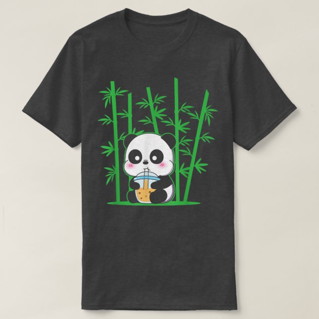 Camiseta Kawaii Panda Bubble Tea Boba Tea Cute Panda  (Diseño del anverso)