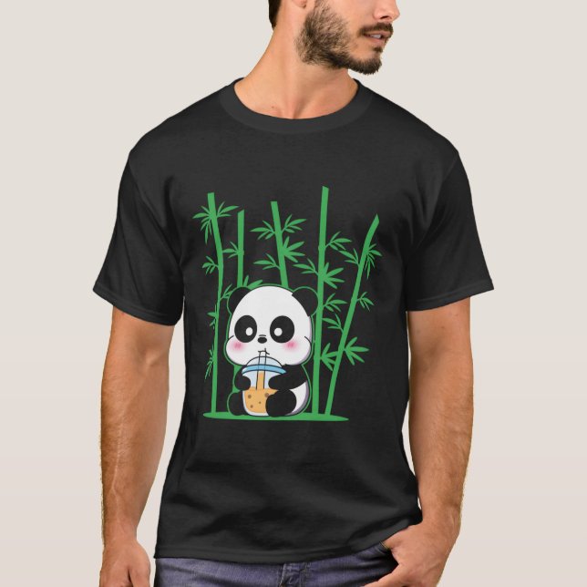 Camiseta Kawaii Panda Bubble Tea Boba Tea Panda (Anverso)