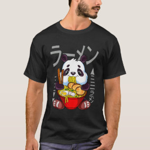 Camiseta Kawaii Panda Comiendo Ra Noodles Anime Ns