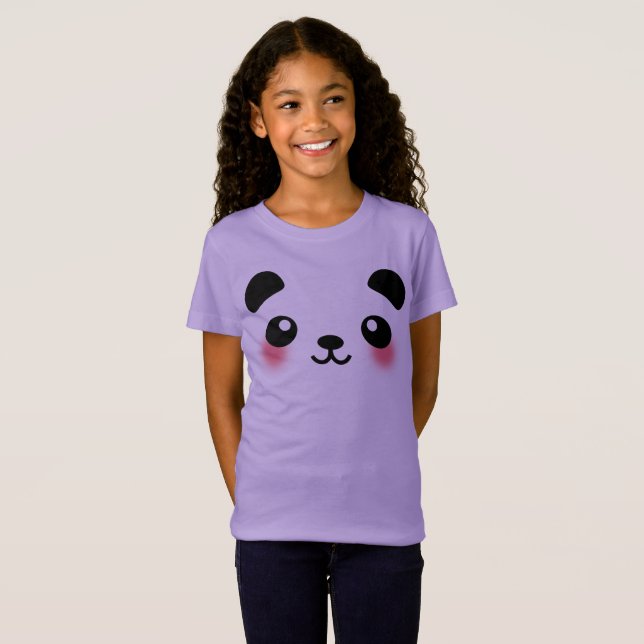 Camiseta Kawaii Panda Face (Anverso completo)