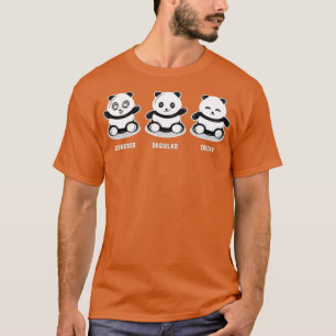Camiseta Kawaii Panda Lleva Completo Café Espresso Regular