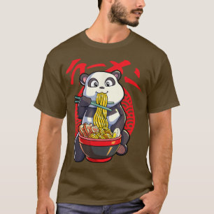 Camiseta Kawaii Panda Ramen Noodle Japonés Anime Panda 
