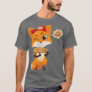 Camiseta Kawaii Para La Entrega Graciosa De Pizza Animal Gr