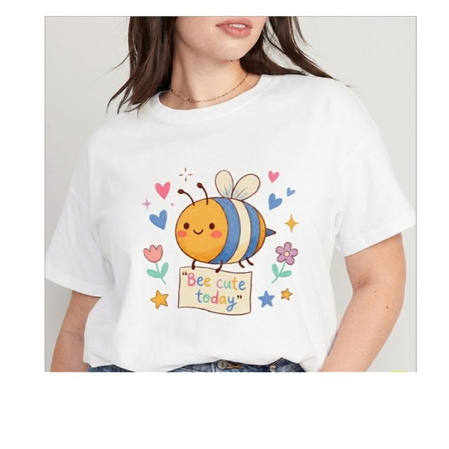 Camiseta  Kawaii Pastel Bumblebee  with "Bee Cute Today (Subido por el creador)