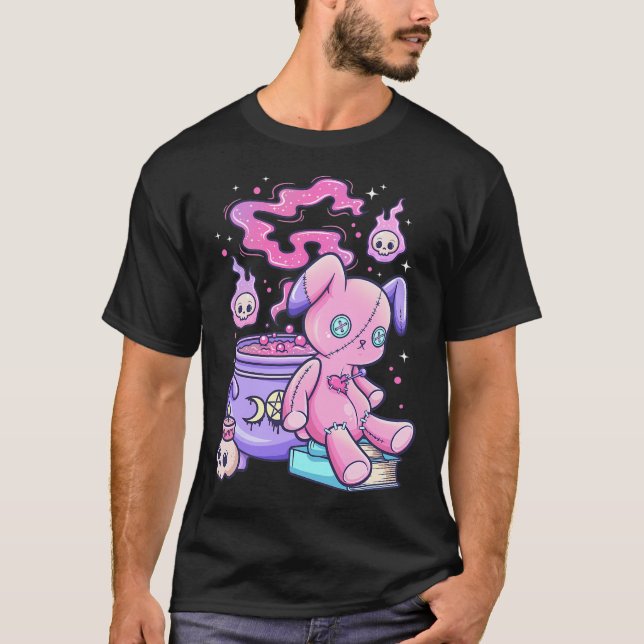 Camiseta Kawaii Pastel Goth Cute Creepy Witchy Bear Shirt (Anverso)
