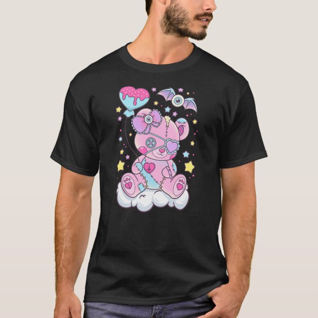 Camiseta Kawaii Pastel Goth Cute Scary Bear (Anverso)