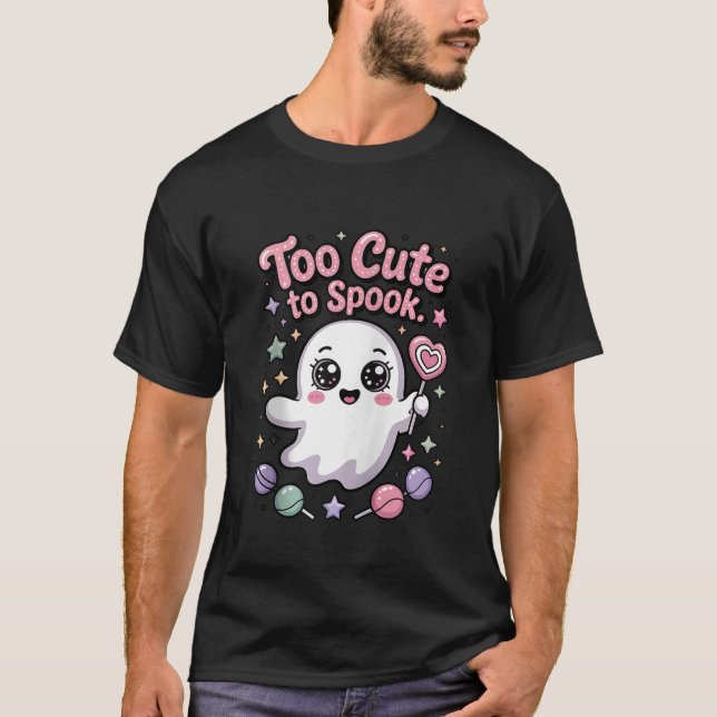 Camiseta Kawaii Pastel Goth Cute Spooky Ghost Halloween Zip (Anverso)