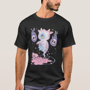 Camiseta Kawaii Pastel Gótico Cute Creepe Fresa Leche Gho