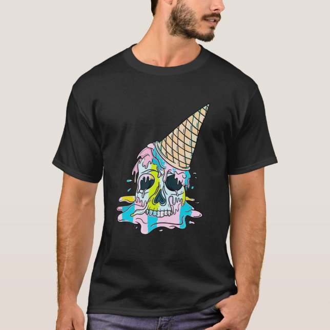 Camiseta Kawaii Pastel Gótico Cute Crema De Hielo Ani (Anverso)