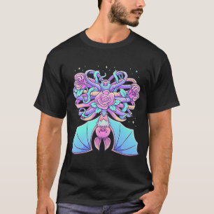 Camiseta Kawaii Pastel Gótico Cute Sombrío Bat Escarabajo B