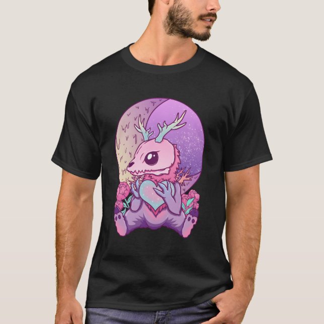 Camiseta Kawaii Pastel Gótico Sombreado Skul He Criptid Wen (Anverso)